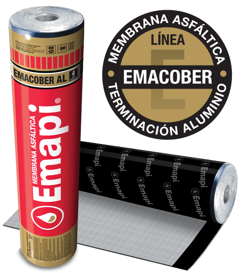 Emapi Membrana Asfaltica Con Aluminio EMACOBER 4 MM(ROLLO 10 M2)